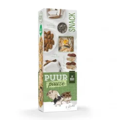 New PUUR PAUZE Sticks puur amande et cacahuète pour rongeurs 110 g