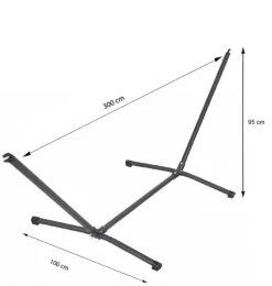JOBEK Support Advant pour hamac 120 anthracite en métal