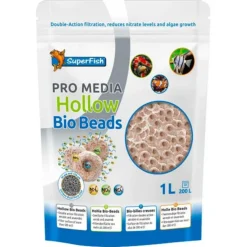 BLUE CORAL Support bactérien SUPERFISH Pro Media Bio Bead 3D - 1L
