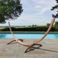 Outlet JOBEK Support pour hamac coloris beige en bois Kompagnon - 120 kg