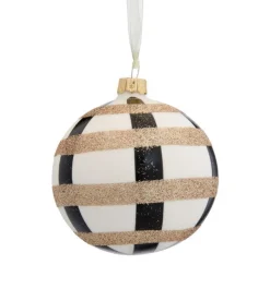 Clearance KAEMINGK Suspension boule coloris blanc en verre - Ø 8 cm