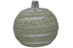 Clearance Suspension boule décorative Traditionel coloris vert en verre - Ø 7 cm