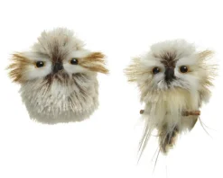 Best Suspension déco chouette en plumes synthétiques - 9 cm