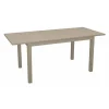 Outlet Table balcon coloris beige en aluminium Caméline II - 110 x 170 x 70 cm