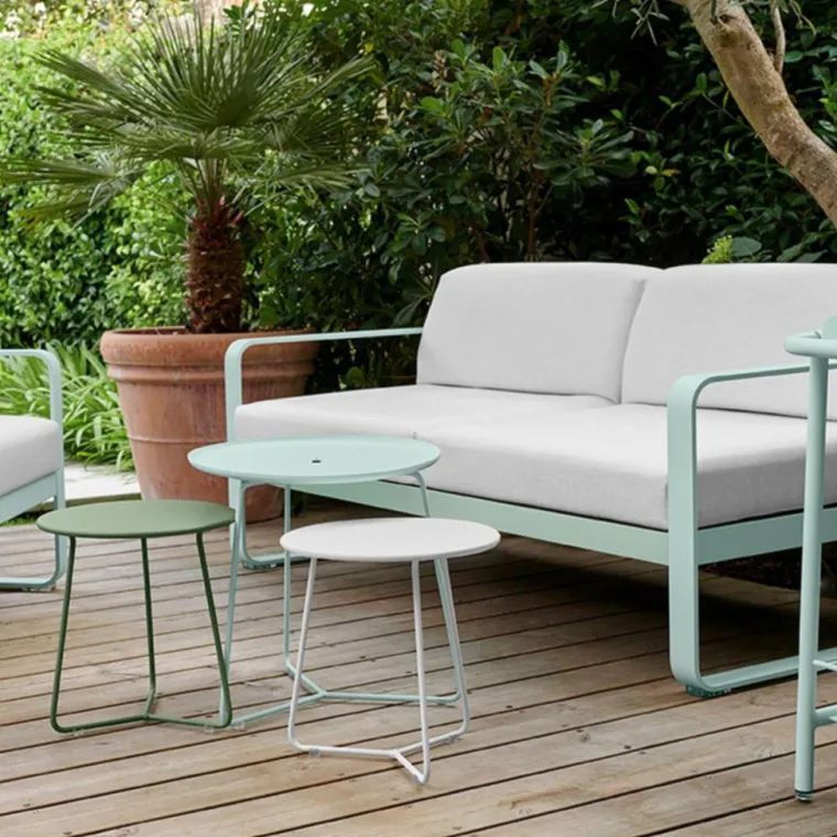 Discount FERMOB Table basse cocotte coloris blanc coton de 34 x 36 xcm