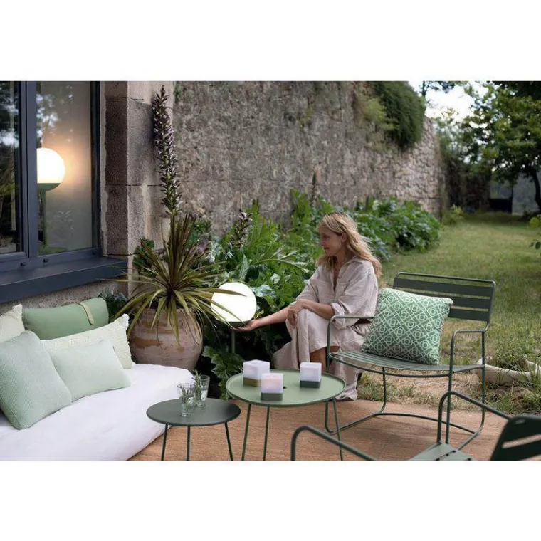 Online FERMOB Table basse cocotte coloris romarin de 34 x 36 xcm