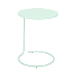 Clearance FERMOB Table basse déportée Coolside coloris vert en acier - Ø 42 x 53 cm