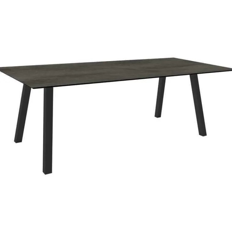 Online STERN Table coloris anthracite/ciment en aluminium Interno - 220 x 100 cm
