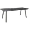 Hot STERN Table coloris graphite/marbre foncé en aluminium Interno - 220 x 100 cm