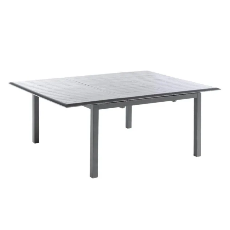 Outlet Table coloris noir en aluminium Caméline II Proloisirs - 140 x 140 x 200 cm