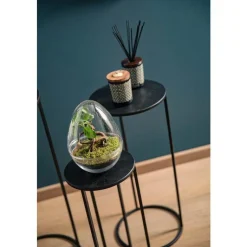 Table de service Quinty en métal noir T2 Edelman Hollande - Ø 27 x 60 cm