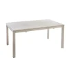 Outlet Table en aluminium crème Caméline II - 200/280 x 98 cm
