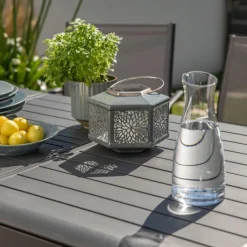 Online Table en aluminium graphite Caméline II - 220/320 x 110 cm