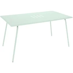 Discount FERMOB Table Monceau coloris vert en acier - 146 x 80 cm