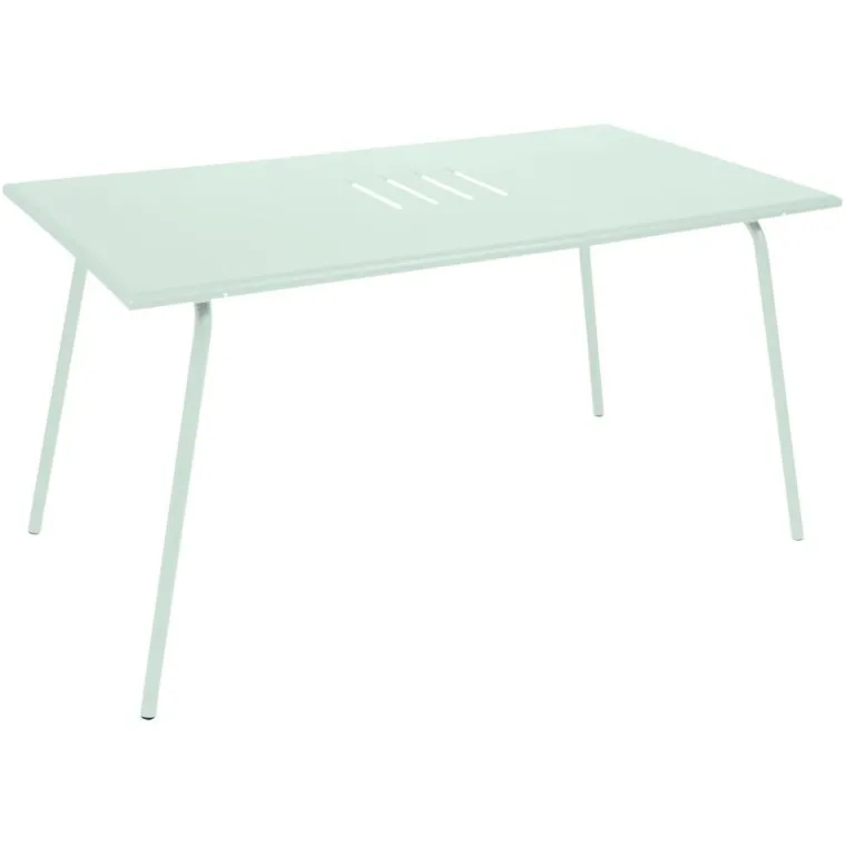 Discount FERMOB Table Monceau coloris vert en acier - 146 x 80 cm