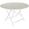 FERMOB Table pliante Bistro coloris gris argile en acier - Ø 117 x 74 cm