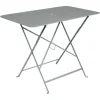 Outlet FERMOB Table pliante Bistro coloris gris en acier - 97 x 57 x 74 cm