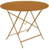 Sale FERMOB Table pliante Bistro coloris marron en acier - Ø 96 x 74 cm