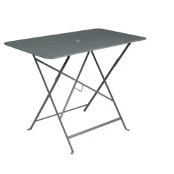 FERMOB Table pliante en acier coloris gris orage Bistro - 97 x 57 x 74 cm