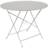 Outlet FERMOB Table pliante ronde en acier gris argile Bistro - 96 x 96 x 74 cm