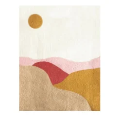 Clearance AVEVA DESIGN Tableau coloris multicolore en laine de mouton fait main Aveva - 50 x 70 cm