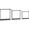 Outlet CAVSERVICE Étagère murale métallique noire petit modèle - 35 x 13 x 35 cm