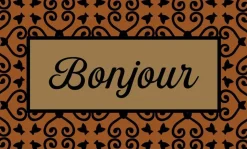 Discount SWEETSOL Tapis brosse coco écru / imprimé Noga - 60 x 40 cm