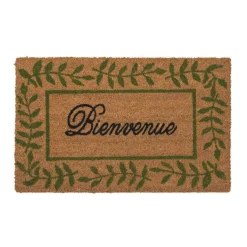 SWEETSOL Tapis brosse coco écru imprimé noir Bienvenue - 75 x 45 cm