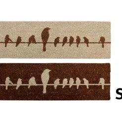 Discount ESSCHERT DESIGN Tapis coco motif oiseaux sur câble marron 75x25 cm