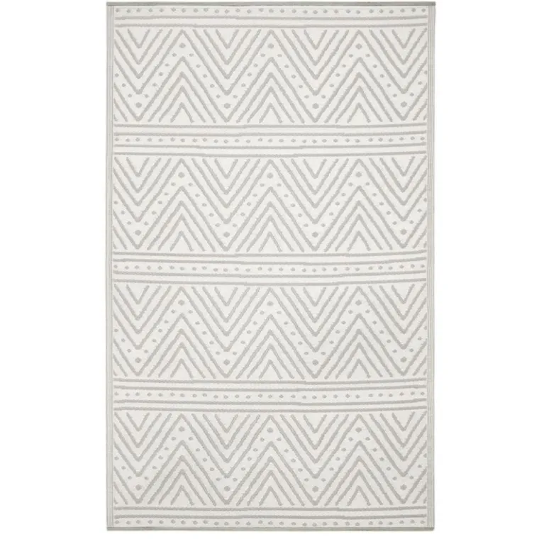 New FAB HAB Tapis coloris gris en polypropylène recyclé - 120 x 180 cm