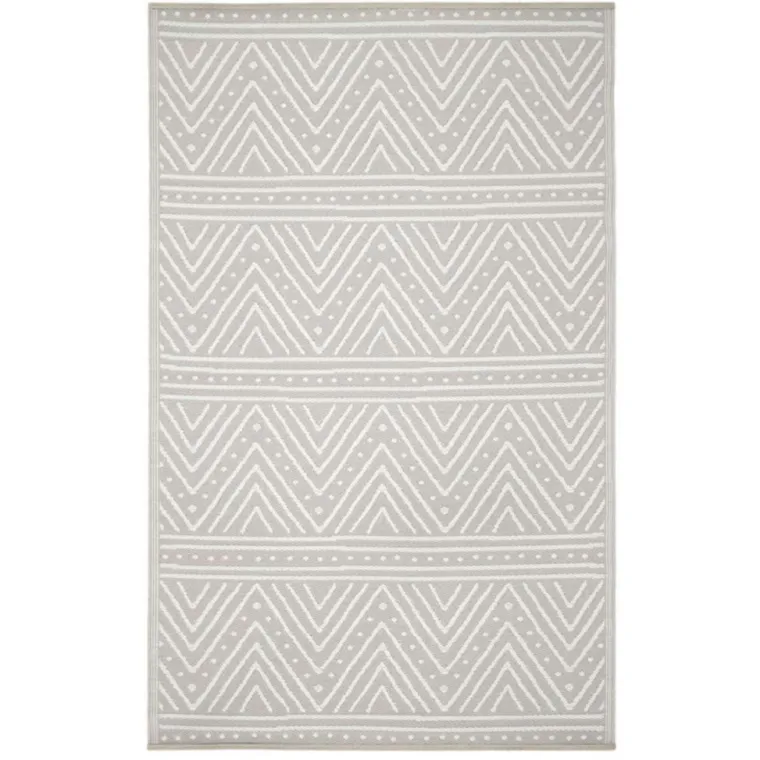 New FAB HAB Tapis coloris gris en polypropylène recyclé - 120 x 180 cm