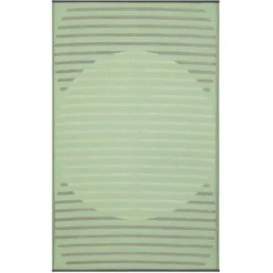 Discount FAB HAB Tapis coloris vert en polypropylène recyclé - 150 x 240 cm