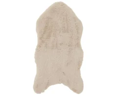 Hot KAEMINGK Tapis crème en fausse fourrure - 90 x 50 x 2 cm