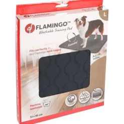 New FLAMINGO Tapis d’entrainement anthracite lavable pour chien Patsy L - 85 x 51 cm