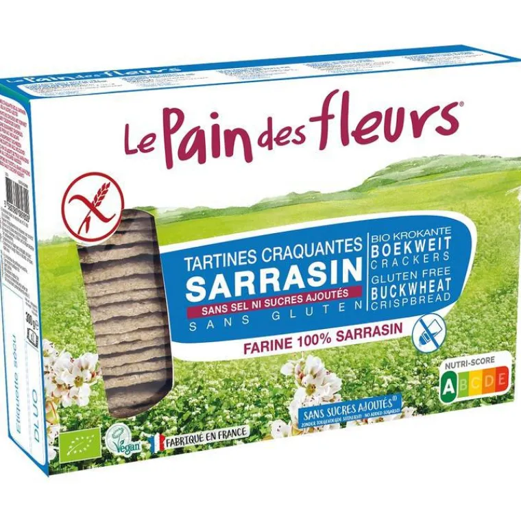 Discount LE PAIN DES FLEURS Tartine apéritif sarrasin sans sel en boîte de 150 g