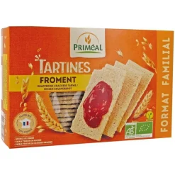 Hot PRIMÉAL Tartine craquante au froment bio en boîte de 250 g