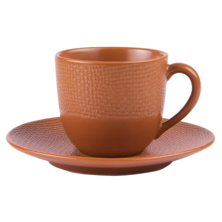 Clearance Tasse à café Vesuvio coloris orange en grès - Ø 7 cm