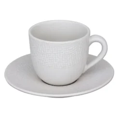Sale Tasse à café Vesuvio coloris blanc en grès - Ø 7 cm