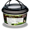 Discount REPTILE PLANET Terrarium en plastique coloris noir Repti Box Round - 30 x 19 cm