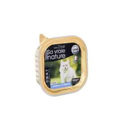 New SA VRAIE NATURE Terrine pour chat stérilisé au saumon et légumes - 100 g