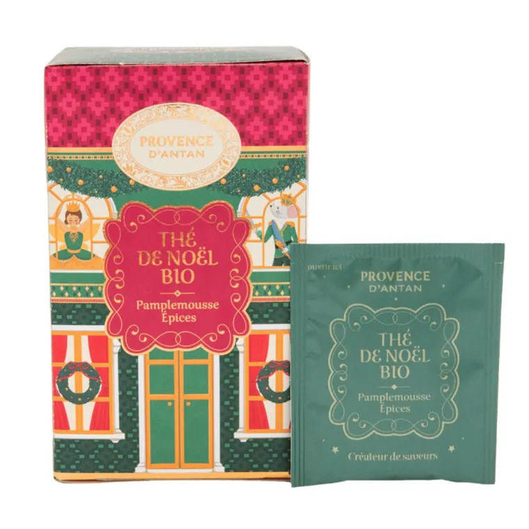 Best PROVENCE D'ANTAN Thé de Noël bio - 32,4 g dans une boîte ronde avec couvercle