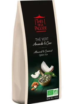 Clearance THES DE LA PAGODE Thé vert amande et coco bio Thés de la pagode - 100 g