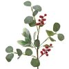 Best ART FLORAL Tige artificielle eucalyptus baies rouges coloris rouge - 50 x 10 x 3 cm