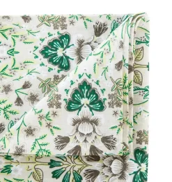 New Torchon décoratif floral coloris multicolore en coton - 130 x 170 cm