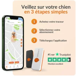 Discount WEENECT Traceur GPS pour chien coloris blanc