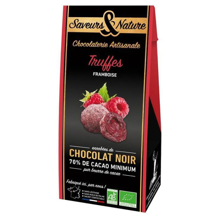 Online SAVEURS & NATURE Truffes de chocolat à la framboise - 100 gr