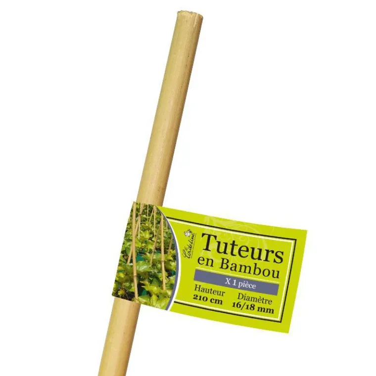 Sale TRADEX Tuteur coloris bois en bambou - 210 cm