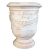 New POTERIE DE LA MADELEINE Vase Anduze mini cérusé en terre cuite H 22 x Ø 17 cm
