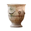 New POTERIE DE LA MADELEINE Vase Anduze patine en terre cuite H 55 x Ø 45 cm