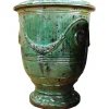 Discount POTERIE DE LA MADELEINE Vase Anduze patine émeraude en terre cuite émaillée H 80 x Ø 66 cm